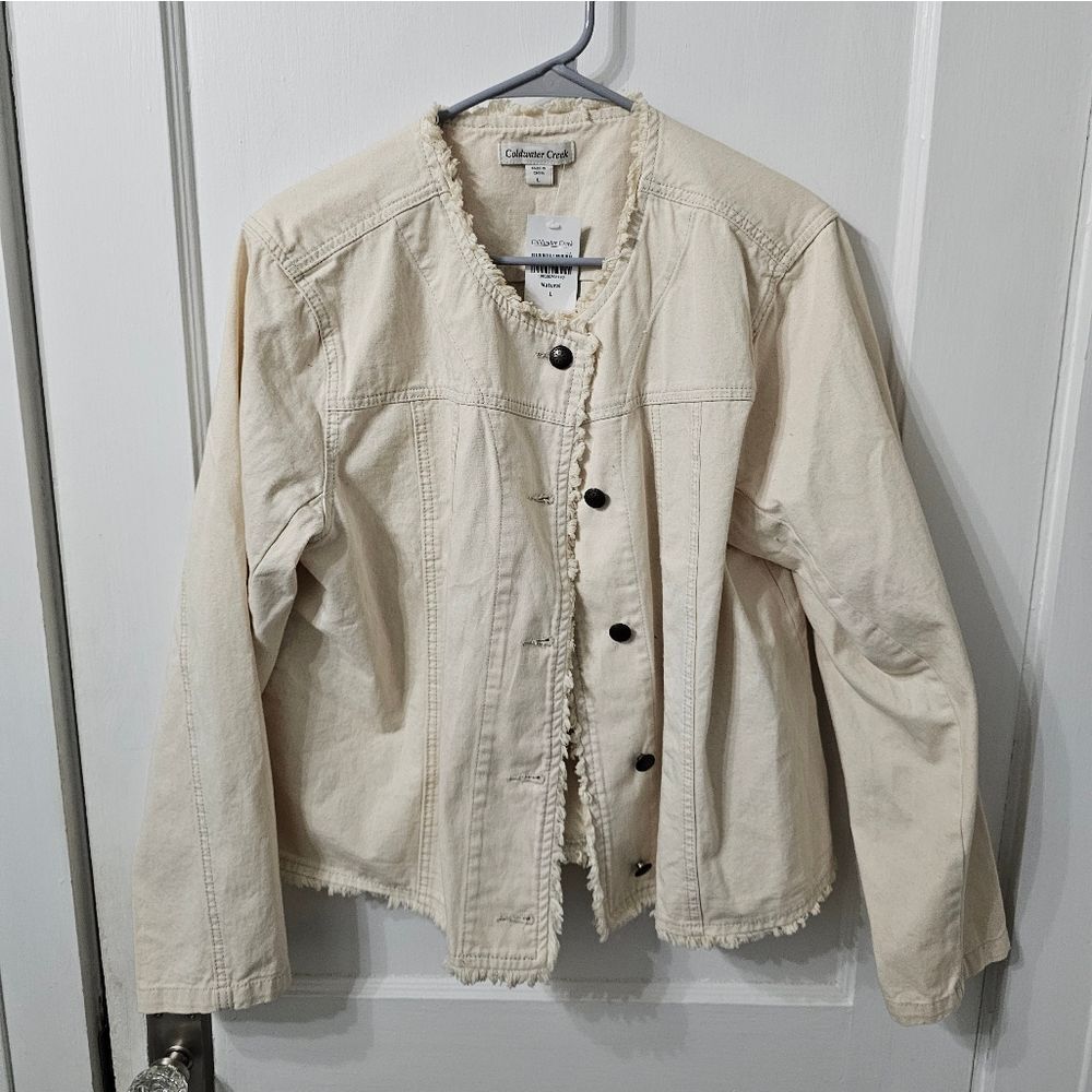 Coldwater Creek Cream Jean Jacket